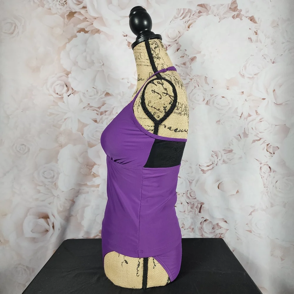 Bawdy Purple Tankini Set - Picture 3 of 9
